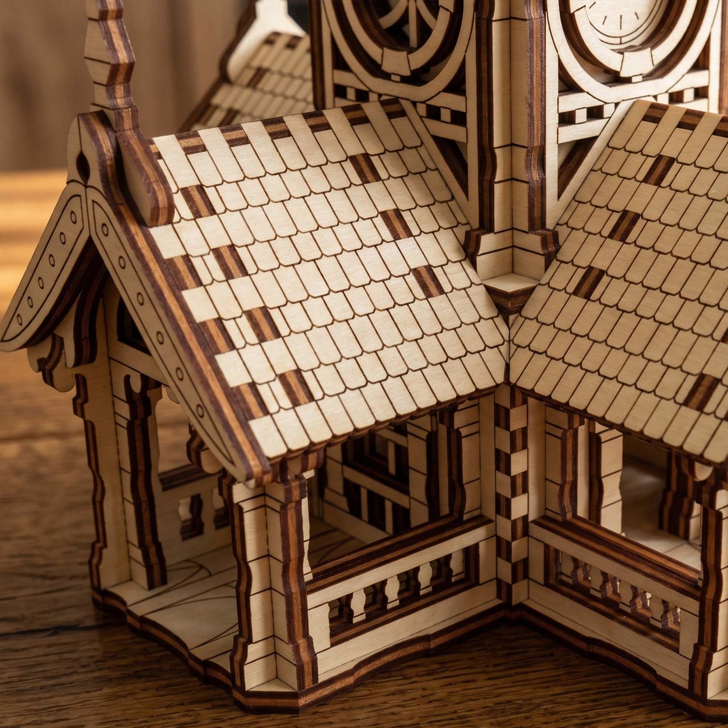 Victorian Train Station Miniature - Vintage Railway Building Model - Glowforge