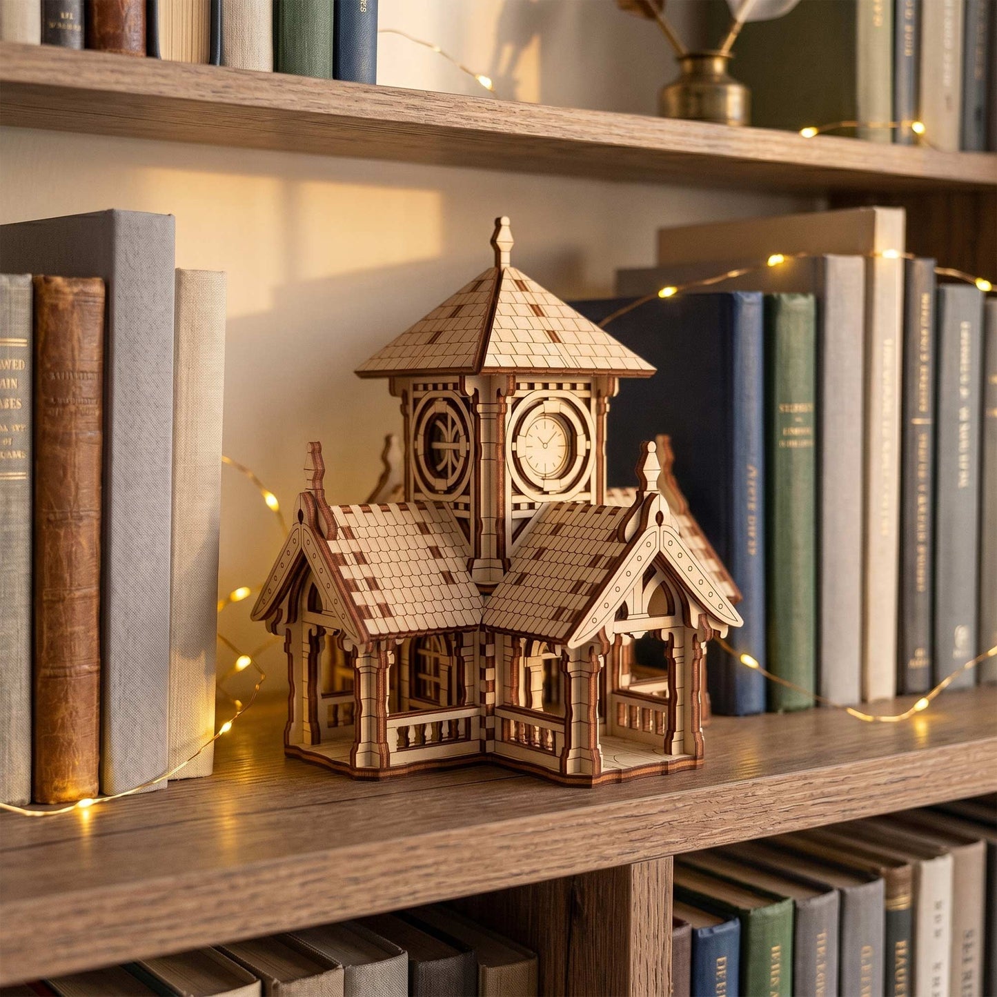 Victorian Train Station Miniature - Vintage Railway Building Model - Glowforge
