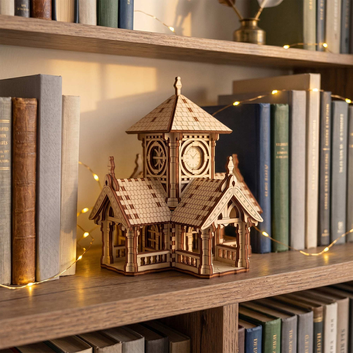 Victorian Train Station Miniature - Vintage Railway Building Model - Glowforge