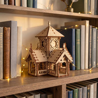 Victorian Train Station Miniature - Vintage Railway Building Model - Glowforge