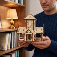 Victorian Train Station Miniature - Vintage Railway Building Model - Glowforge