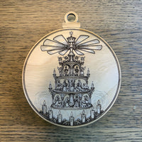 Vintage Christmas Pyramid Ornament - Glowforge