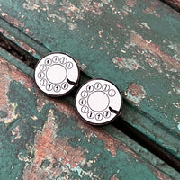 Vintage Farmhouse Phone Dial Stud Earrings - Glowforge