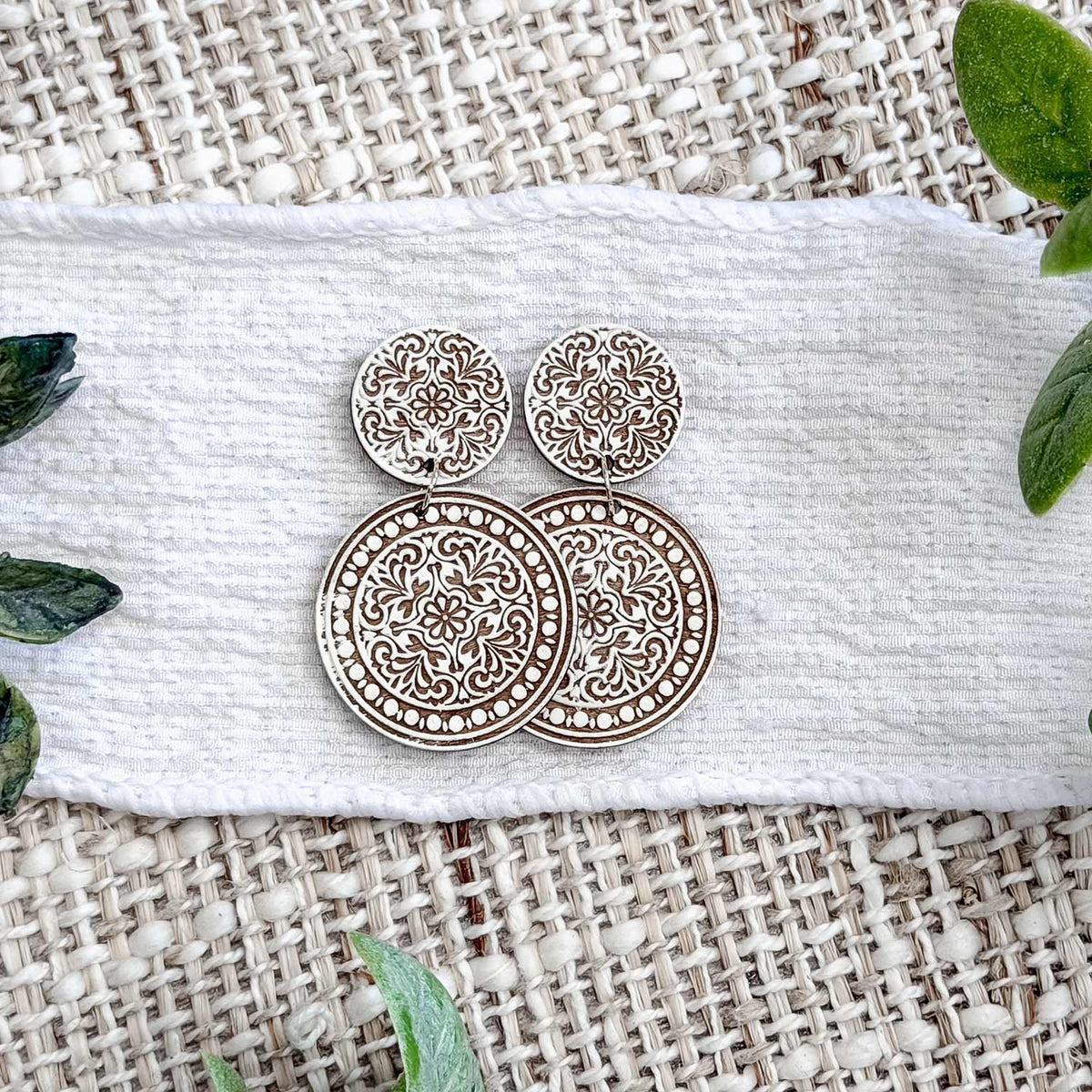 Vintage Medallion Drop Earrings - Glowforge
