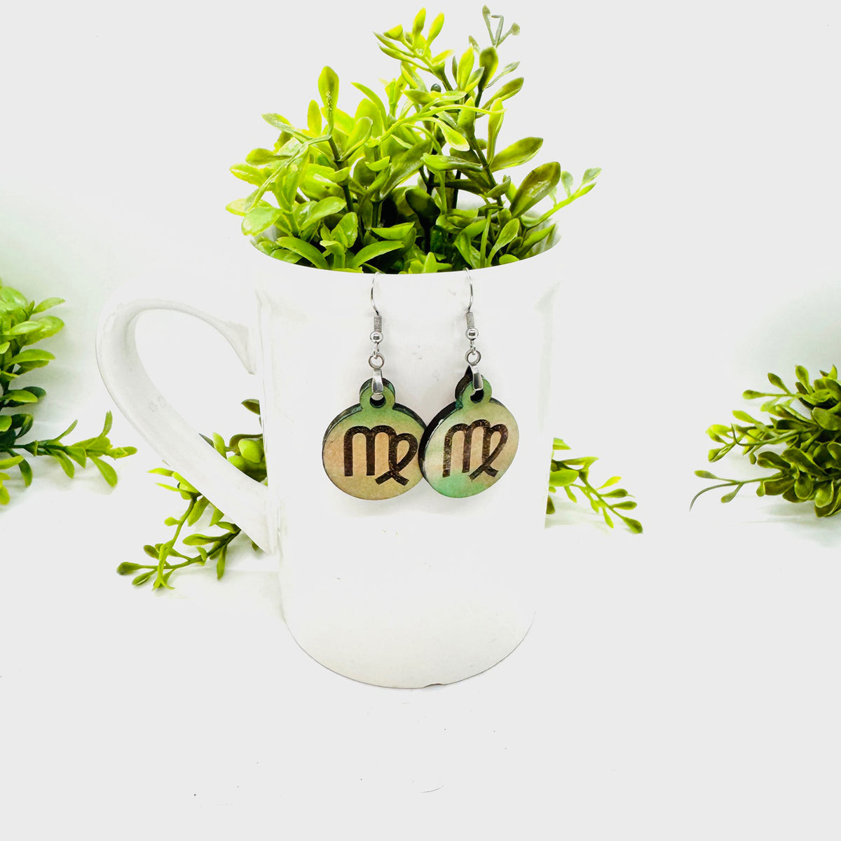 Virgo Zodiac Astrology Dangle Earrings - Glowforge