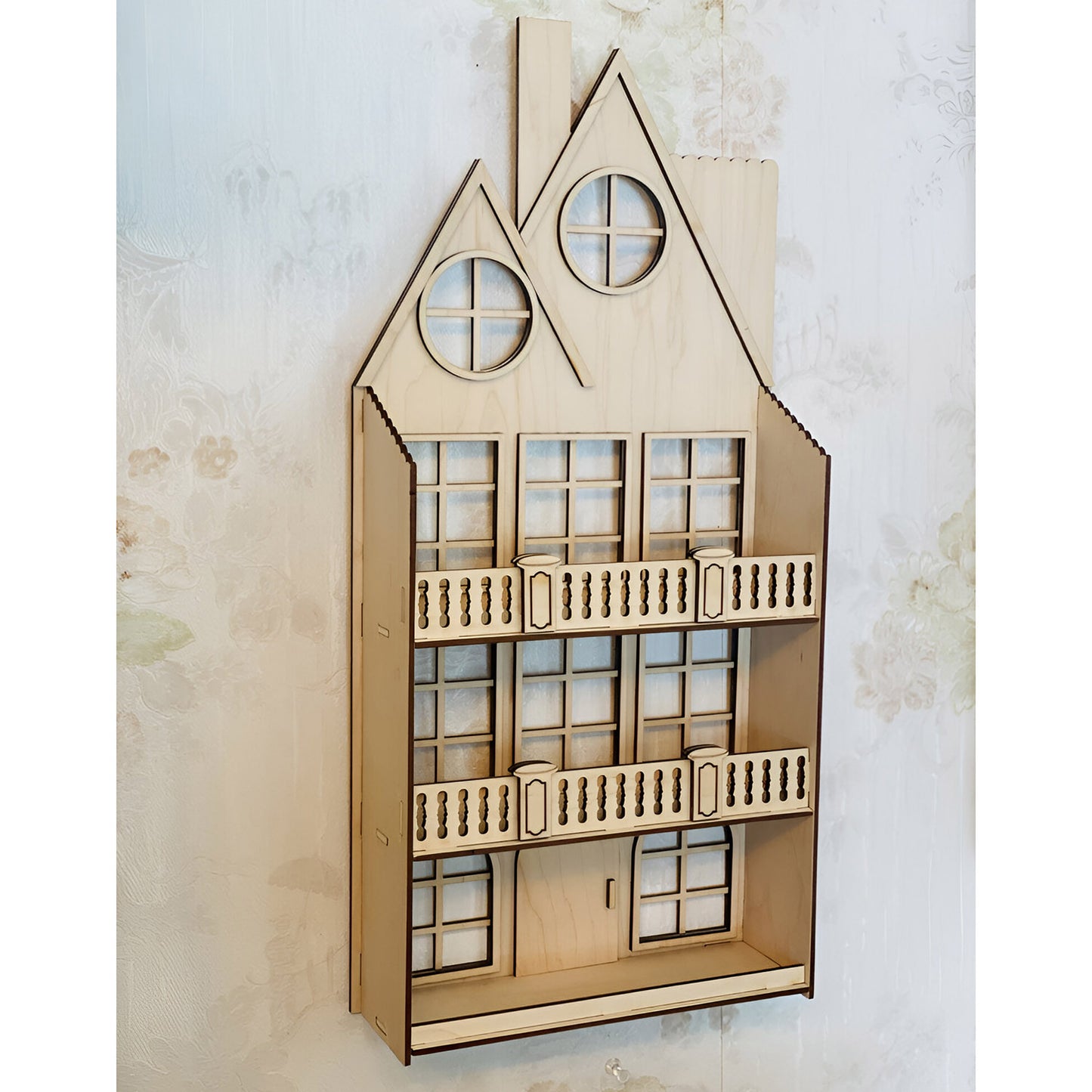 Wall Hanging Dollhouse Display Shelf