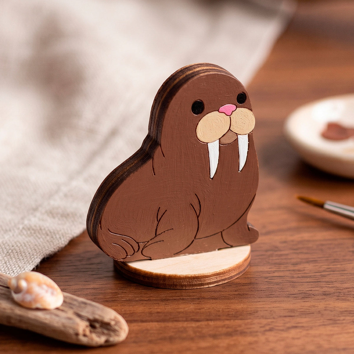 Walrus Toy - Polar Ocean Animal Figure for Learning & Painting - Glowforge