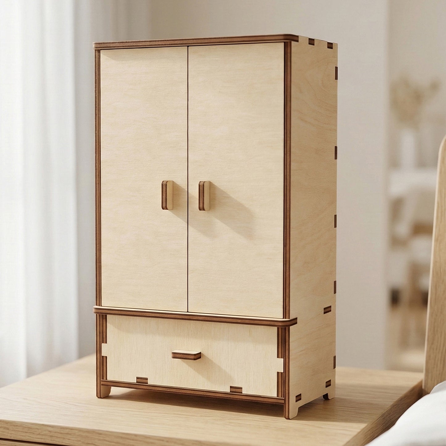 Wardrobe Set - Miniature Dollhouse Furniture Collection - Glowforge