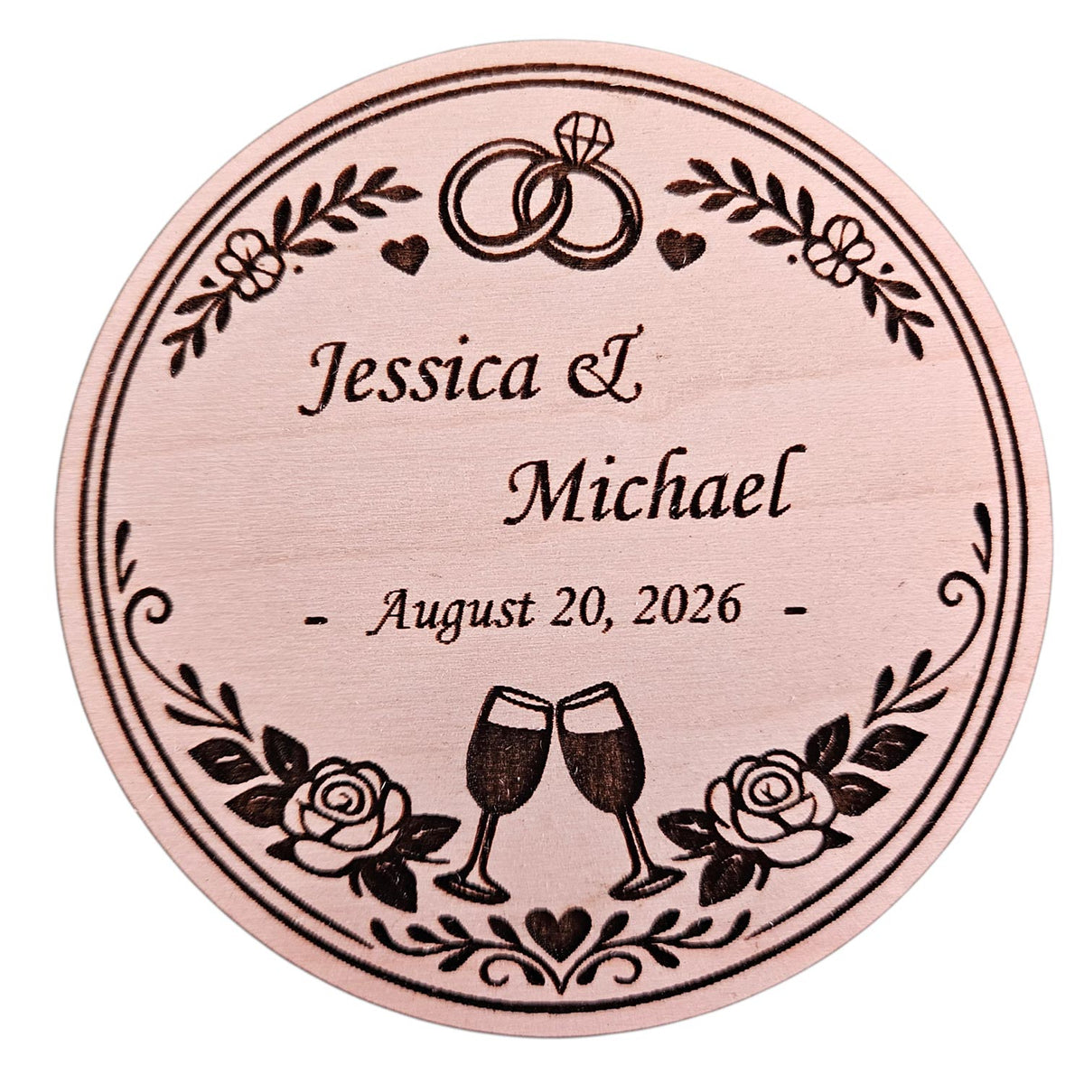 Wedding Coaster Design - Glowforge