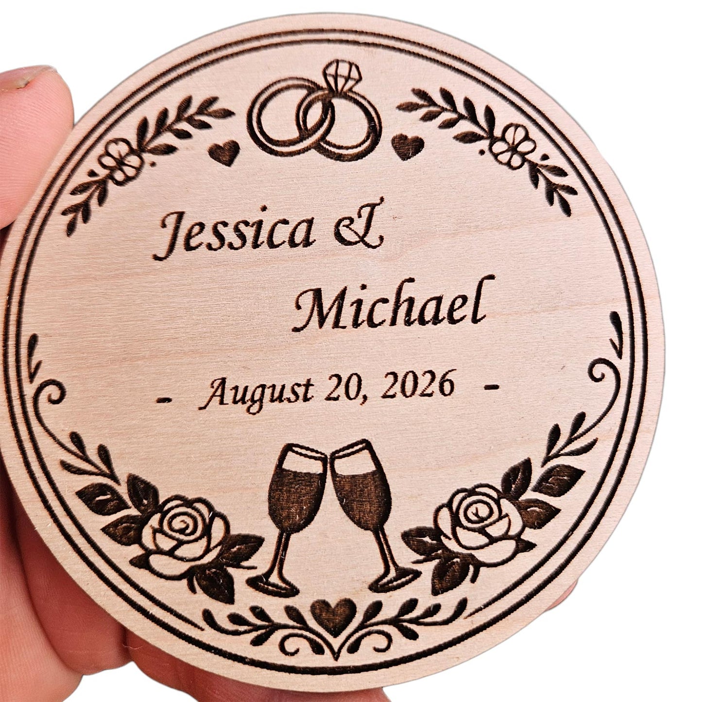 Wedding Coaster Design - Glowforge
