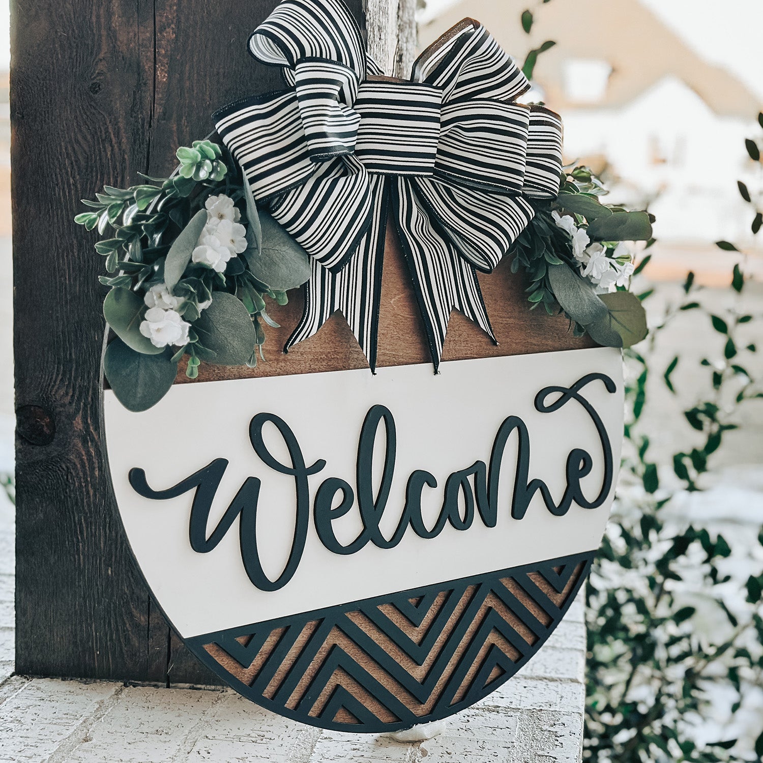 Layered Ranch Sign Welcome Door Hanger – Round Layered Farmhouse Sign – Glowforge Shop