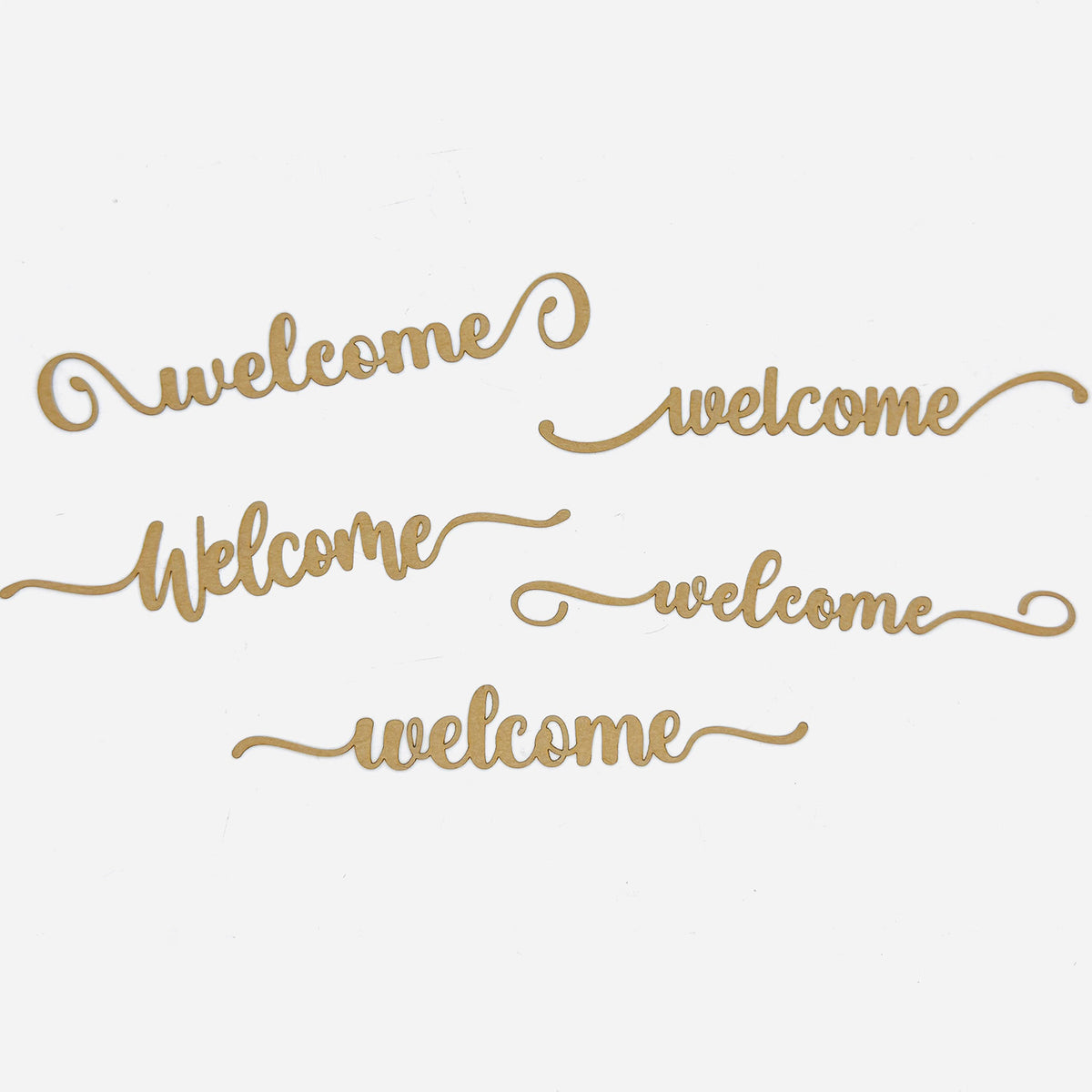 Cute Welcome Script Welcome in Script Fonts with Swashes (Set of 5) – Glowforge Shop