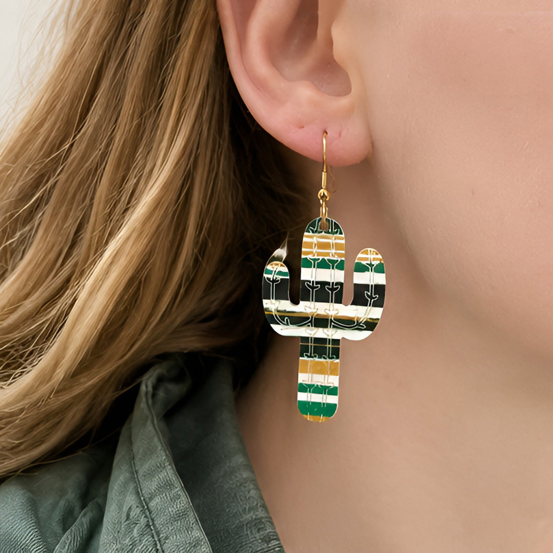 Western Cactus Dangle Earrings (Set of 3) - Glowforge