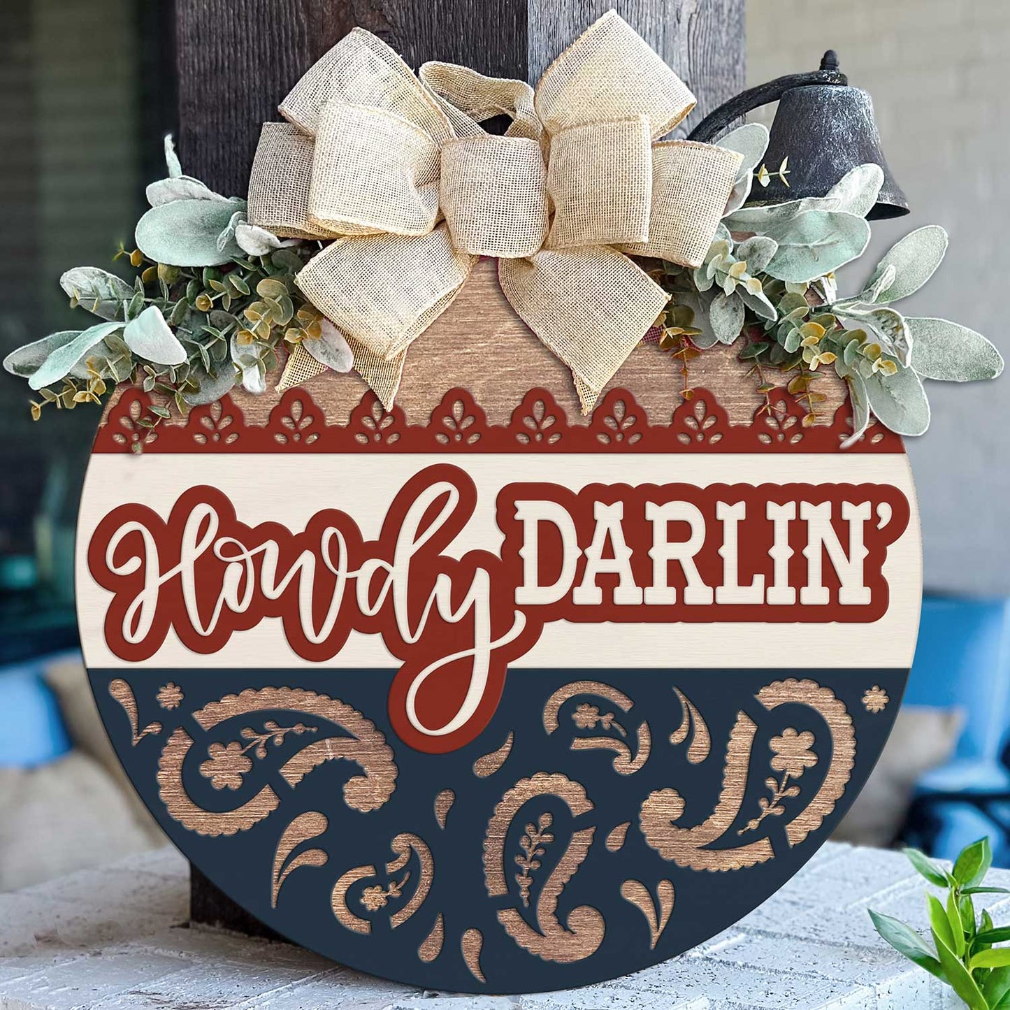 Western Howdy Door Hanger - Glowforge