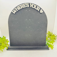 Where’s Your Heart Jewelry Display Stand - State Earring Display - Glowforge