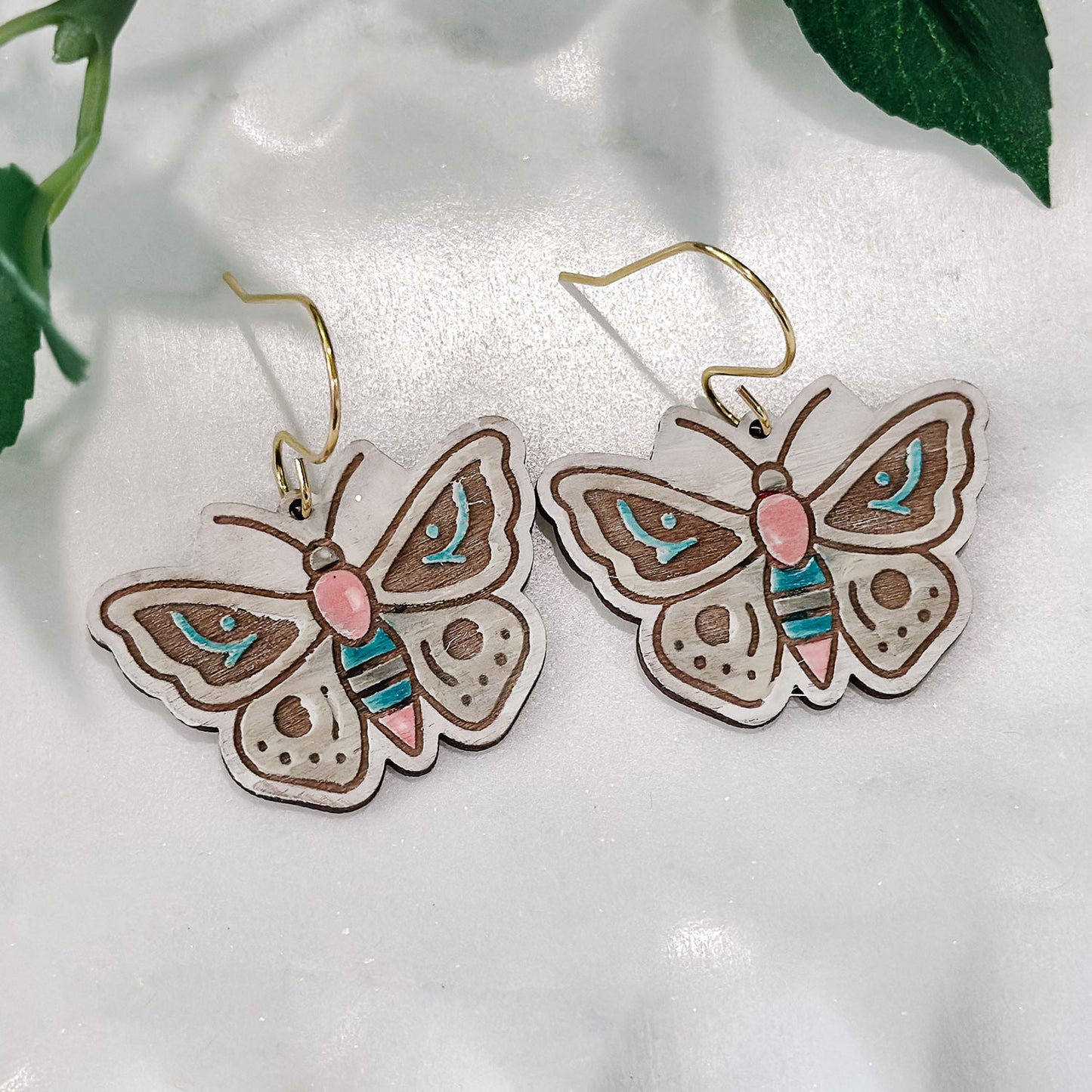 Whimsical Butterfly Earrings with Etched Details - Glowforge