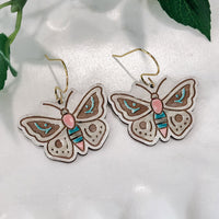 Whimsical Butterfly Earrings with Etched Details - Glowforge