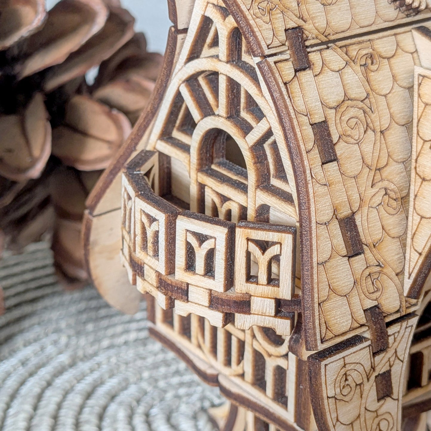 Whimsical Fairy Garden House - Cottage Miniature with Optional Plant Stake - Glowforge