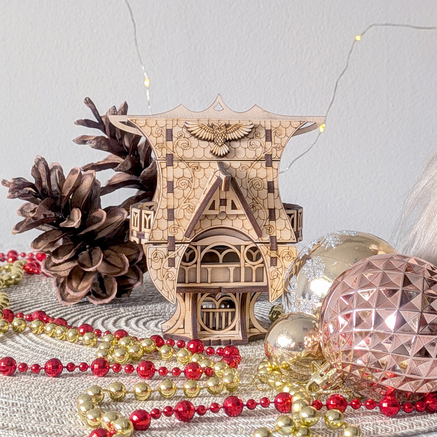 Whimsical Fairy Garden House - Cottage Miniature with Optional Plant Stake - Glowforge
