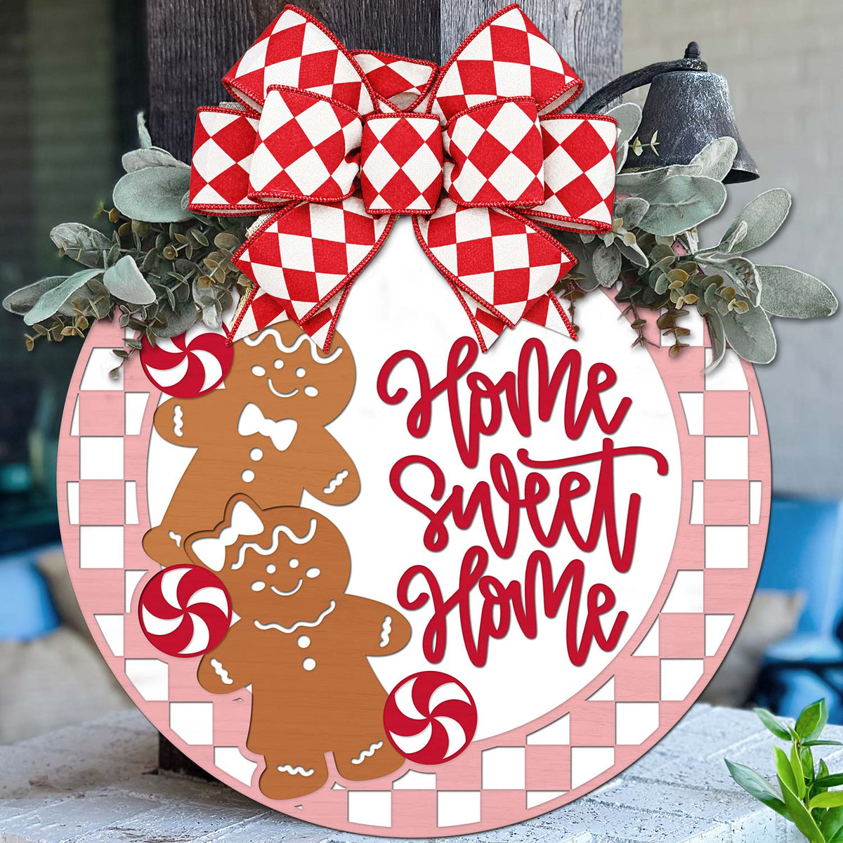 Whimsical Gingerbread Home Sweet Home Door Sign - Glowforge