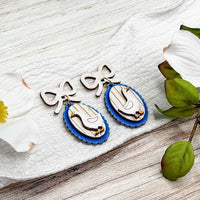 Whimsical Goose Bow Earrings - Glowforge