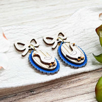 Whimsical Goose Bow Earrings - Glowforge