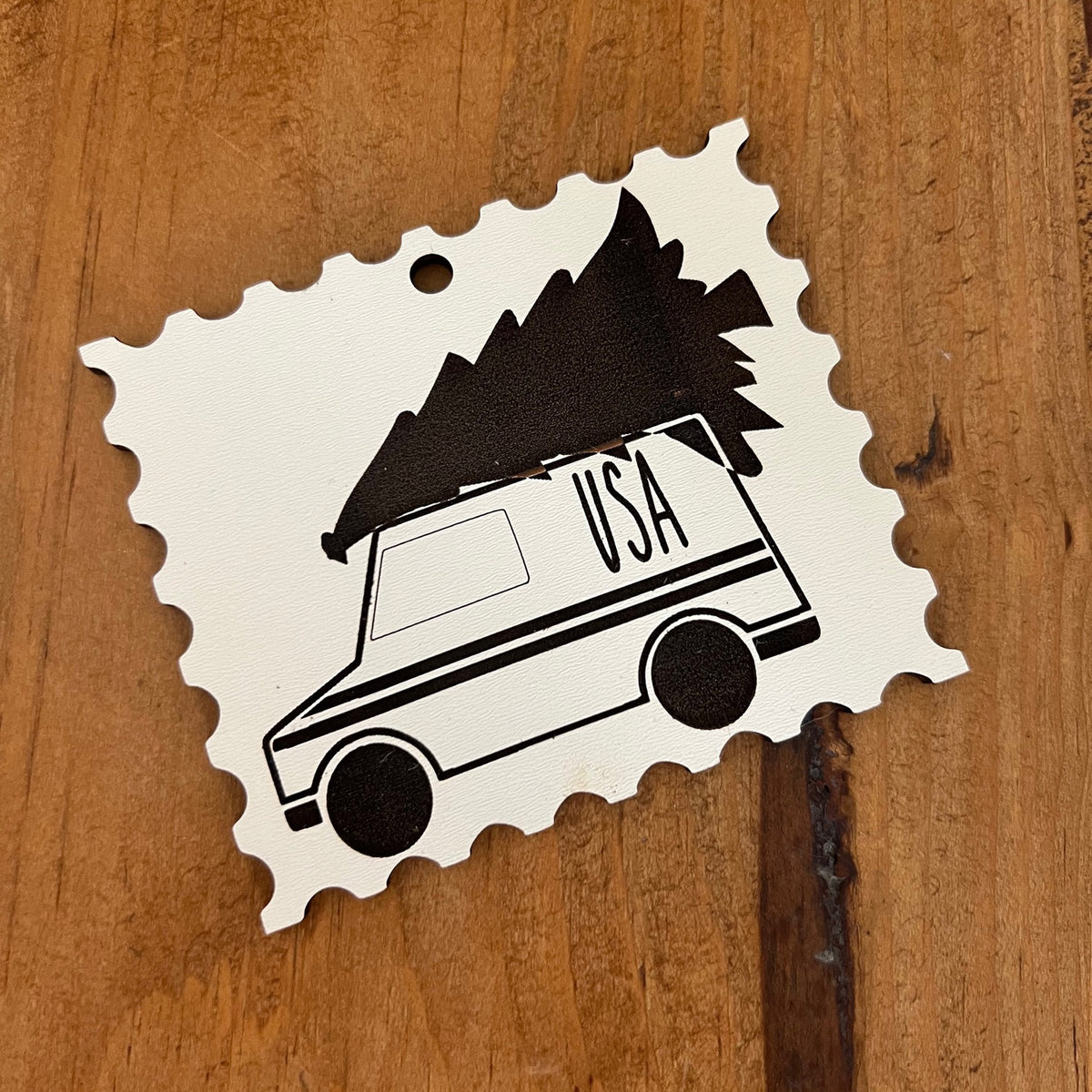 Whimsical Postal Style Ornament - Glowforge