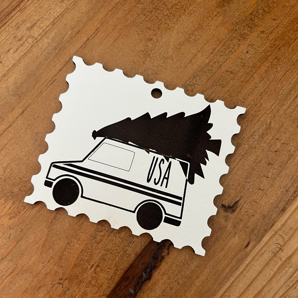 Whimsical Postal Style Ornament - Glowforge