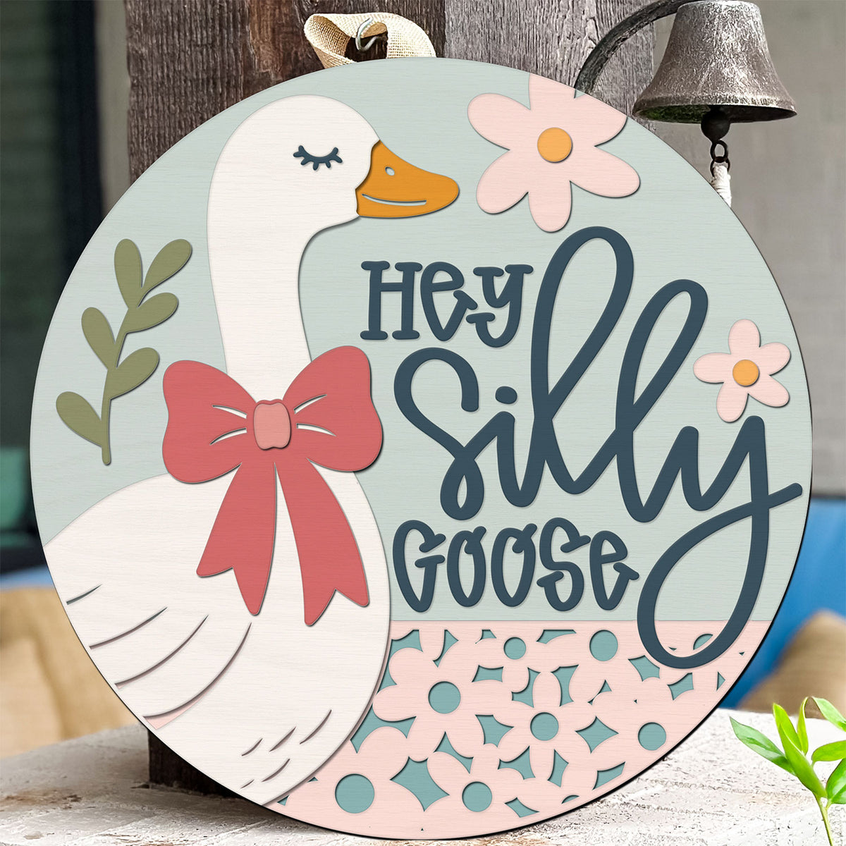 Whimsical Silly Goose Door Hanger - Glowforge