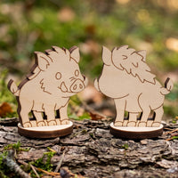 Wild Boar Educational Figure - Woodland Animal for Nature & Wildlife Play  - Glowforge