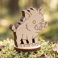 Wild Boar Educational Figure - Woodland Animal for Nature & Wildlife Play - Glowforge