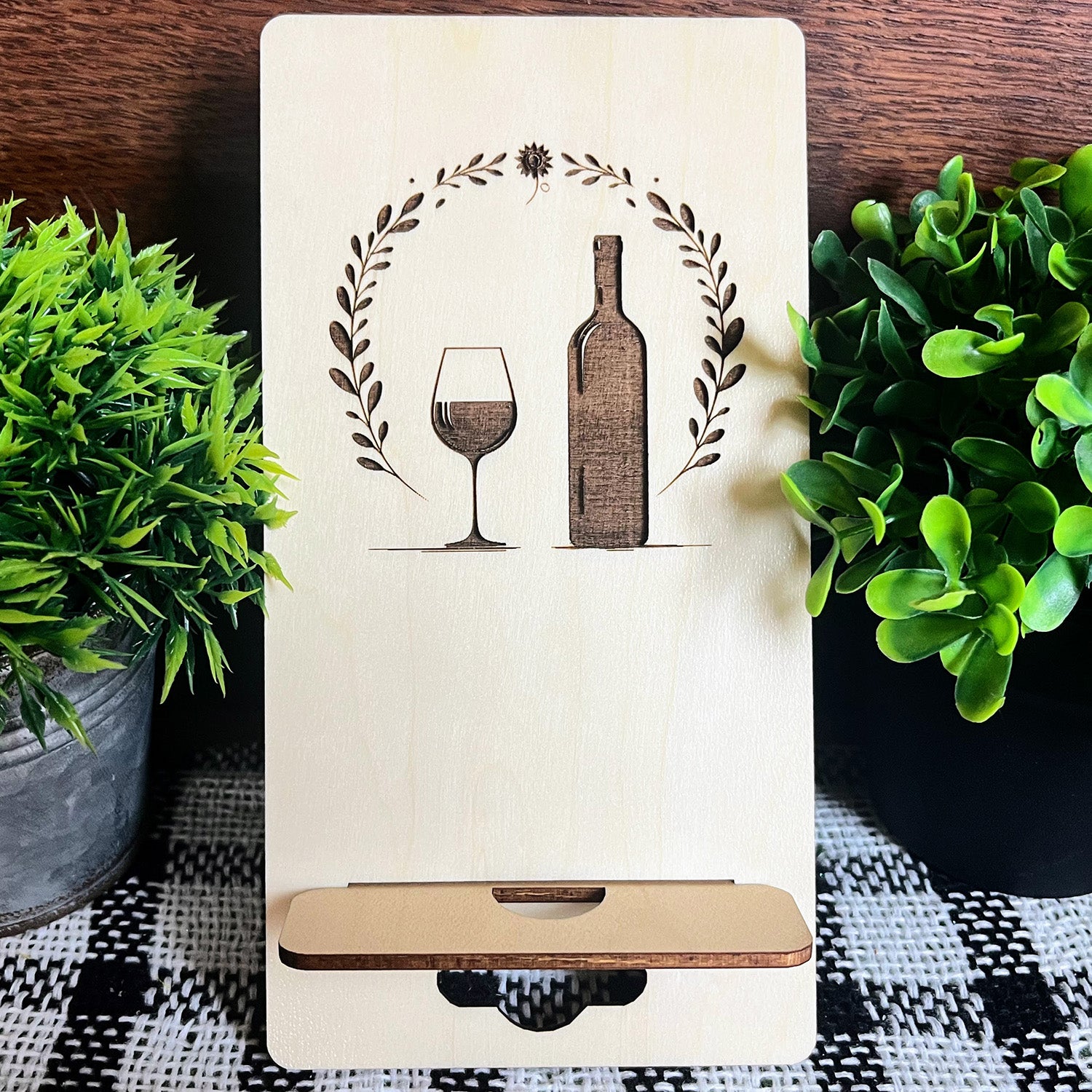 Phones Led Wine Rack Elegant Wine Lover’s Wine-Themed Phone Stand – Glowforge Shop