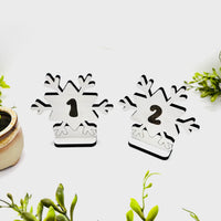 Winter Snowflake Table Numbers (Set of 12) - Glowforge