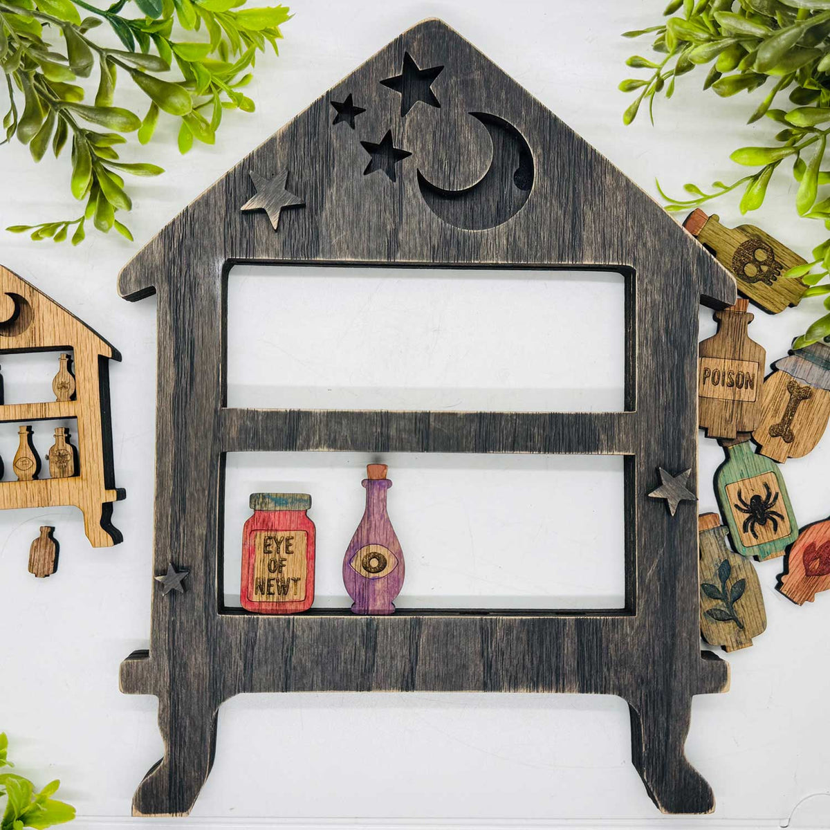 Witchy House of Magical Potions Shelf - Glowforge