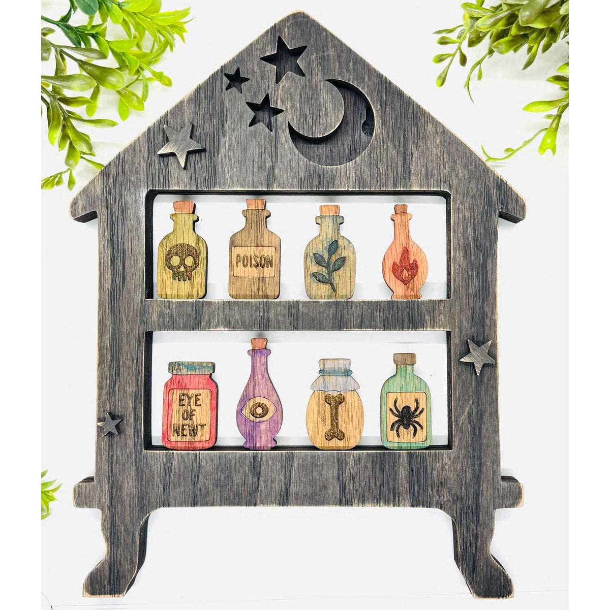 Witchy House of Magical Potions Shelf - Glowforge