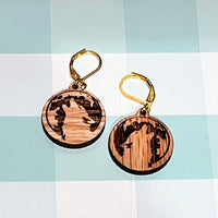 Wolf / Werewolf Earring Pendants - Glowforge