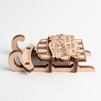 Wonderful Time Christmas Sled Ornament - Glowforge