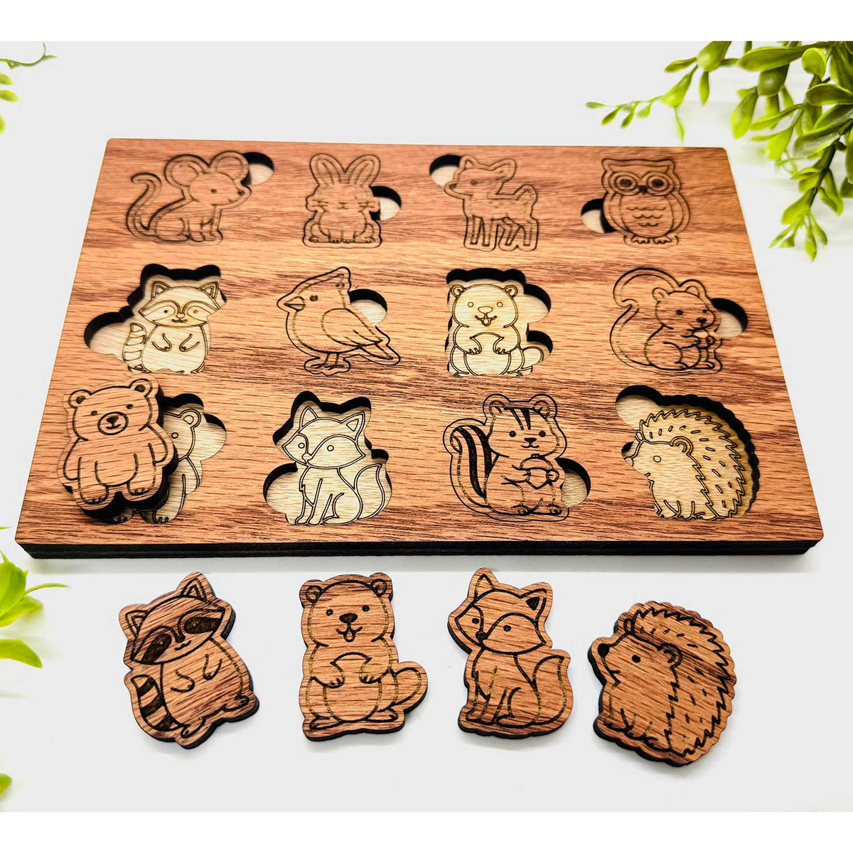 Woodland Animal Puzzle - Glowforge