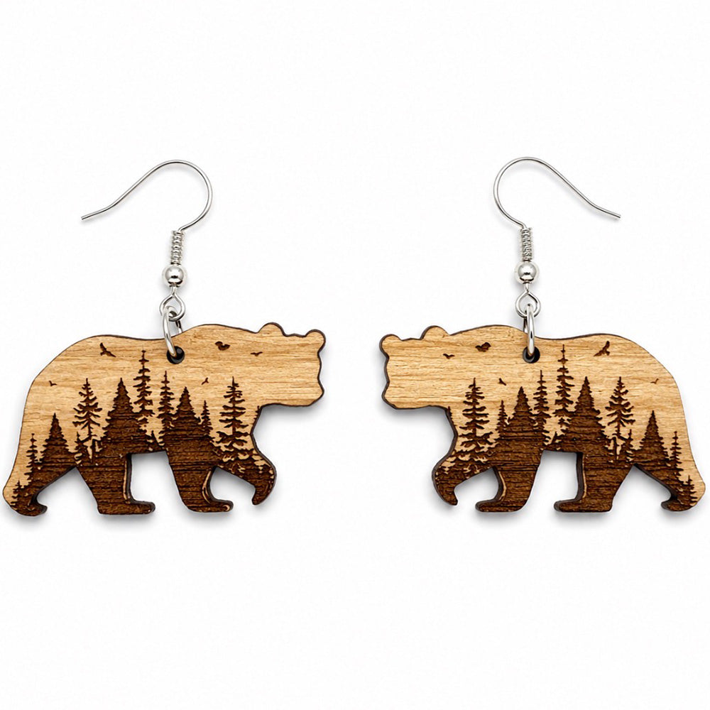 Woodland Bear Earrings - Glowforge