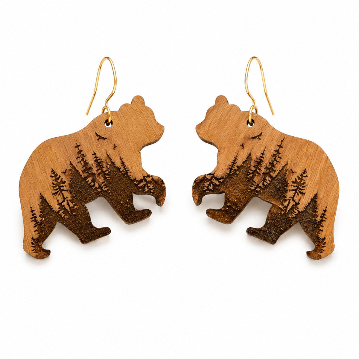Woodland Bear Earrings - Glowforge