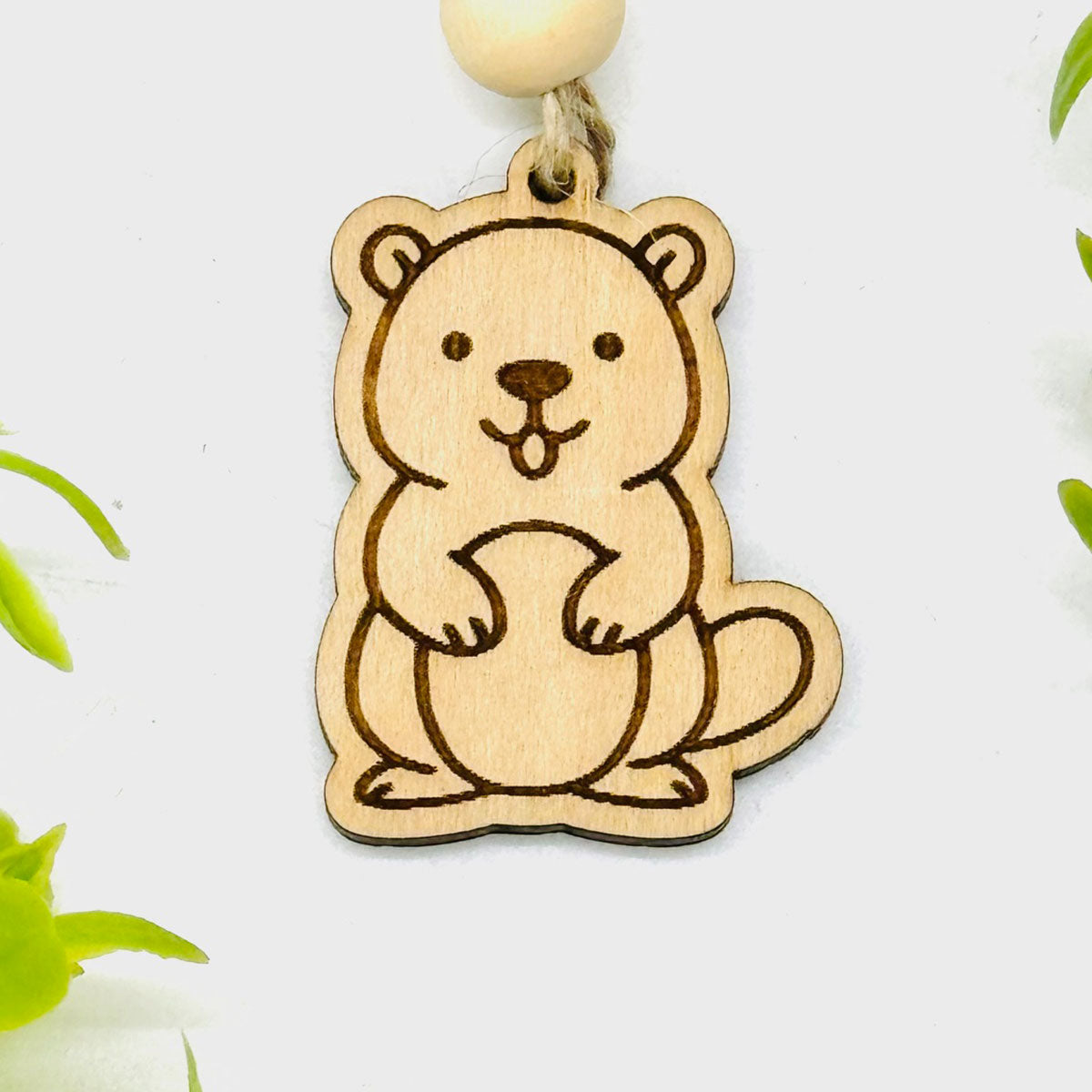 Woodland Creature Car Charm - Beaver - Glowforge
