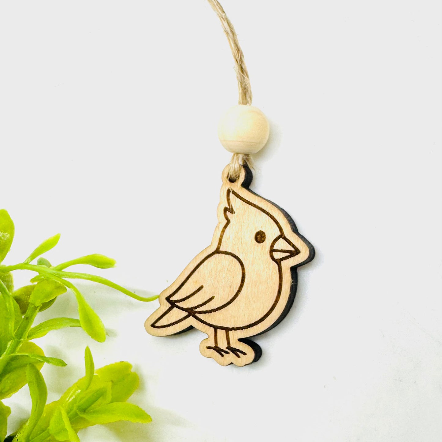 Woodland Creature Car Charm - Cardinal - Glowforge