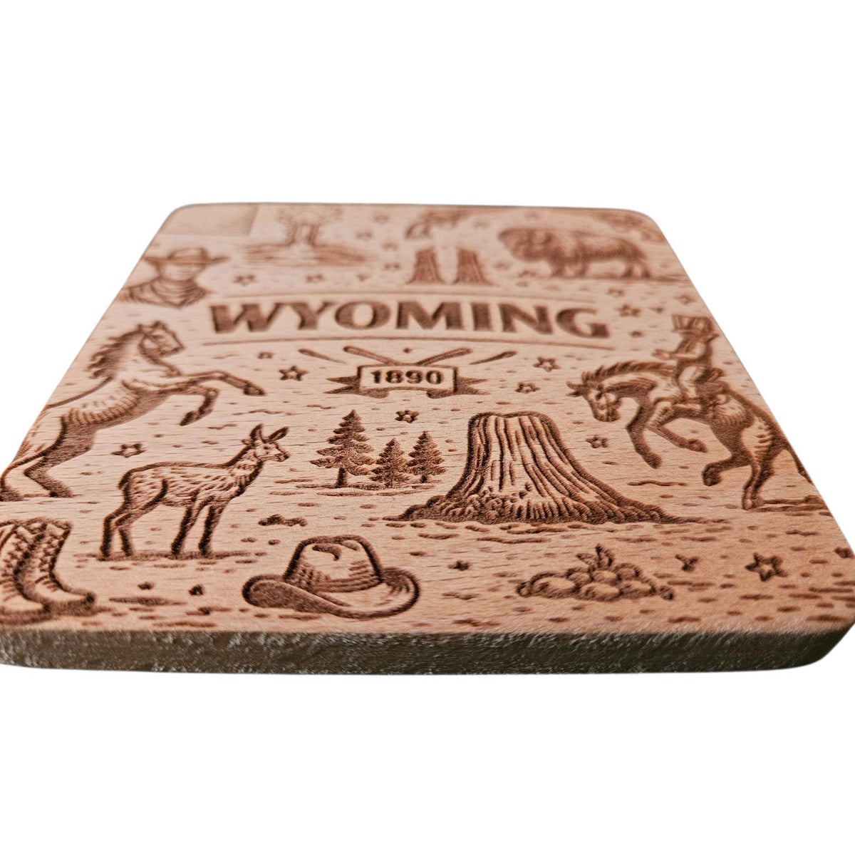 Wyoming Coaster Design - Glowforge