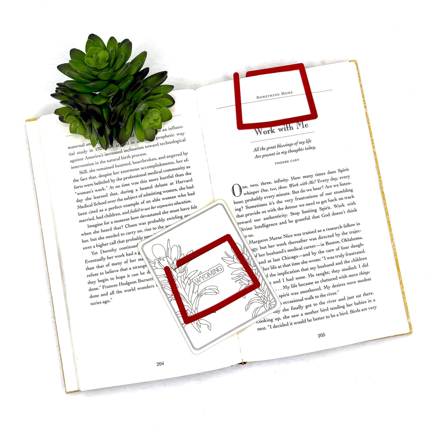 Wyoming Shaped Bookmark with Card Backer - Paperclip - Snack Bag Closure