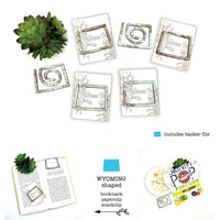 Wyoming Shaped Bookmark with Card Backer - Paperclip - Snack Bag Closure