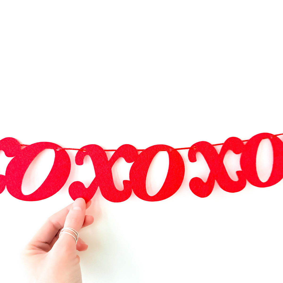 XOXO Felt Valentine Garland Bunting Banner - Glowforge