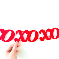 XOXO Felt Valentine Garland Bunting Banner - Glowforge