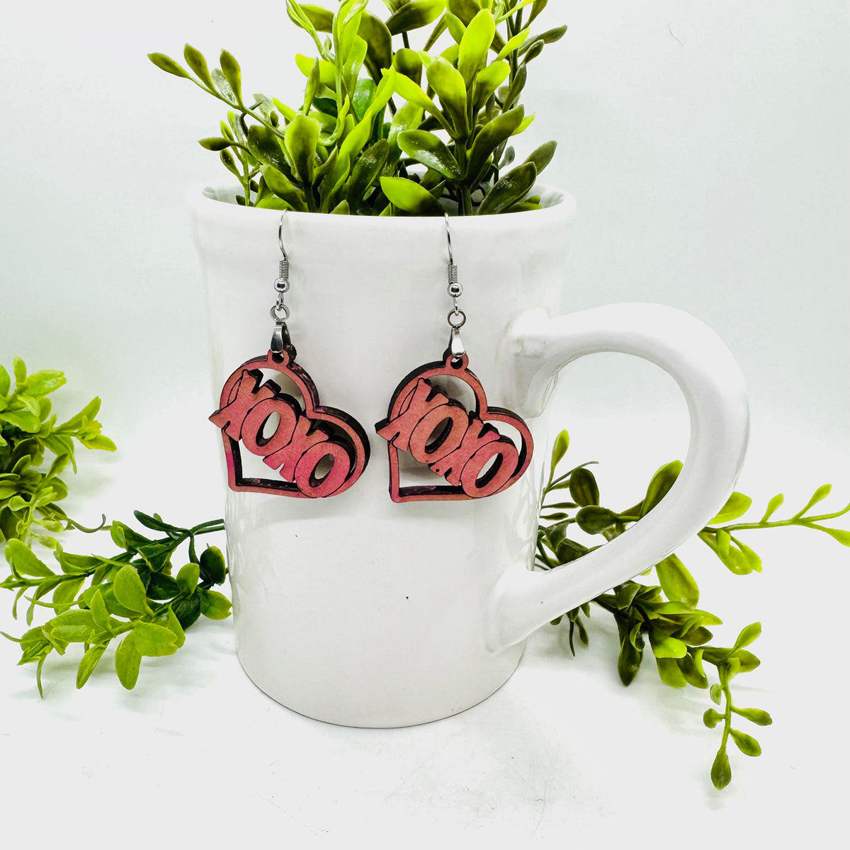 XOXO Heart Earrings - Glowforge