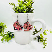 XOXO Heart Earrings - Glowforge