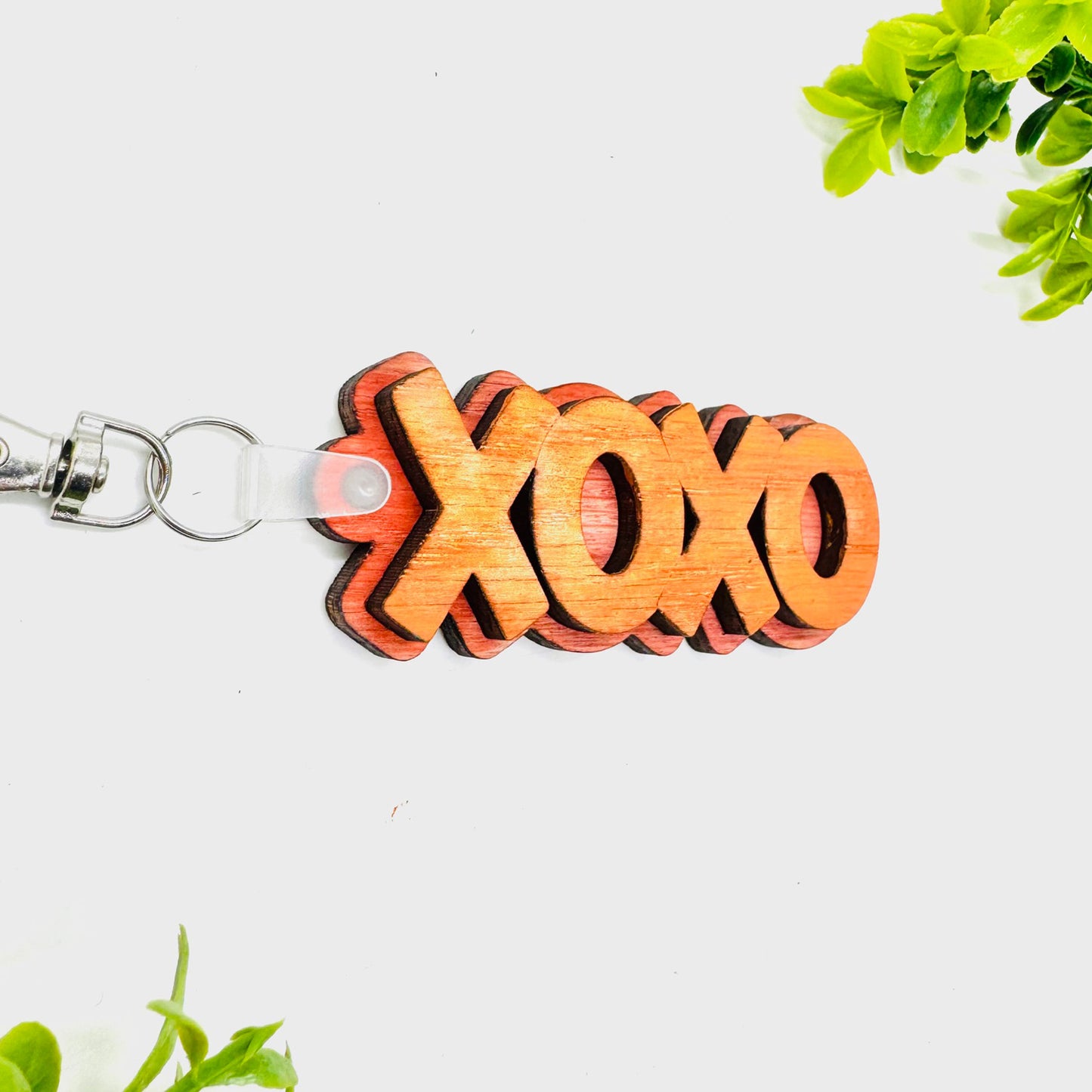 XOXO Layered Word Keychain - Glowforge